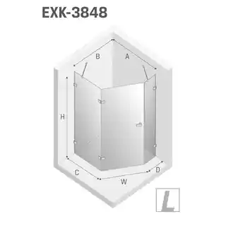 New Trendy Zlota kabina pięciokątna 100x80 EXK-3848 Avexa Gold Shine
