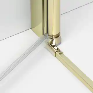 New Trendy Złota kabina prostokątna składana 90x80 K-1952 New Soleo Light Gold