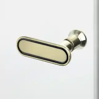 New Trendy Złota kabina prostokątna składana 90x80 K-1952 New Soleo Light Gold