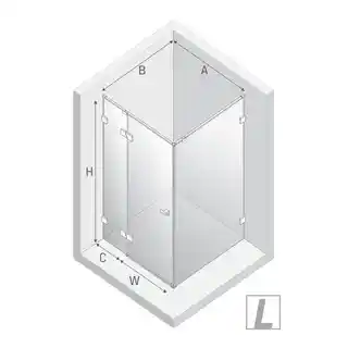 New Trendy Złota kabina prysznicowa 110x80 lewa EXK-4708 Eventa Gold Shine