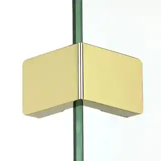 Eventa Gold Shine kabina prysznicowa przyścienna lewa 100x80x200 szkło przejrzyste złoty połysk EXK-4804