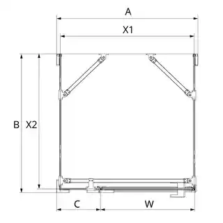 Eventa Gold Shine kabina prysznicowa przyścienna lewa 80x100, szkło przejrzyste, złoty połysk, model EXK 4796