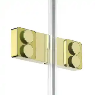 New Trendy Złota przyścienna kabina prysznicowa lewa 80x90 EXK-4794 Eventa Gold Shine