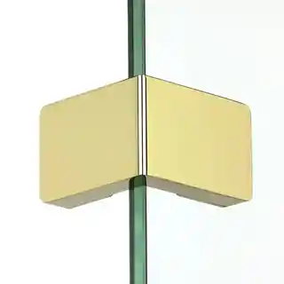 Eventa Gold Shine kabina prysznicowa przyścienna prawa 80x90 cm, szkło przejrzyste, złoty połysk, model EXK 4795