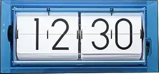 Nextime zegar stojący Big Flip Clear, akrylowy, średnica 36 cm, wymiary 10 x 29,8 cm, model 5209 BL