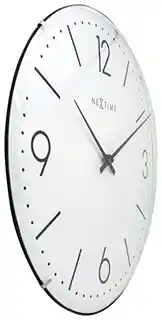 Nextime Zegar ścienny biały Basic Dome 3157 WI