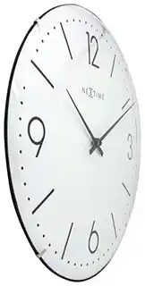 Nextime Zegar ścienny biały Basic Dome 3157 WI