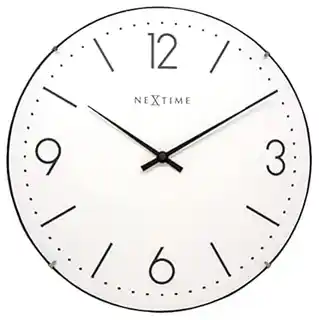Nextime Zegar ścienny biały Basic Dome 3157 WI