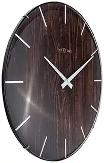 Nextime Zegar ścienny brązowy Edge Wood Dome 3249BR