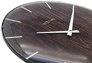 Nextime Zegar ścienny brązowy Edge Wood Dome 3249BR