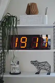 Nextime Zegar ścienny czarny Big D NT3059