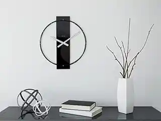 Nextime Zegar ścienny czarny Carl 3195ZW