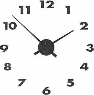 Nextime Zegar ścienny Mini Hands czarny 3074ZW, minimalistyczny design, precyzyjne wskazówki, kolekcja Science