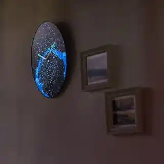 Nextime Zegar ścienny Droga Mleczna fluorescencyjny Dome 3165