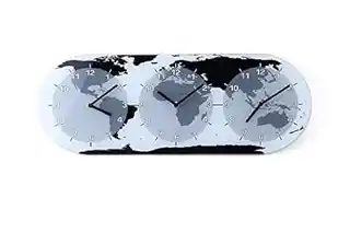Nextime Zegar ścienny Mondial NT8108, kwadratowa tarcza, czarny, minimalistyczny design, mechanizm kwarcowy