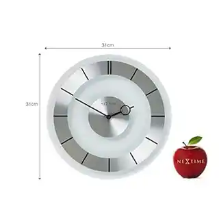Nextime Zegar ścienny Retro NT2790, drewniana ramka, analogowy, styl vintage, 30 cm, czarny, mechanizm kwarcowy