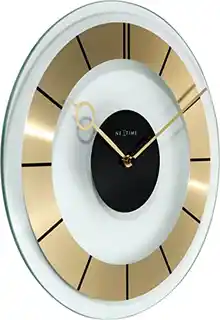 Nextime Zegar ścienny Retro złoty 2790GO