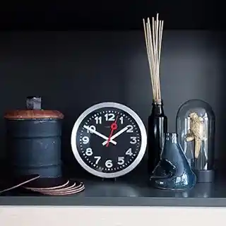 Nextime Zegar stojący z cyframi czarny 19 cm Station 3998ARZW