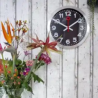 Nextime Zegar ścienny z cyframi czarny, 35 cm Station 3999 ARZW