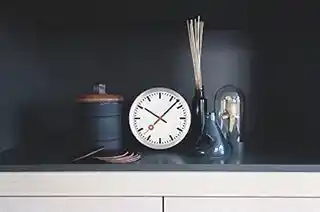 Nextime Zegar ścienny Station 3998 ST, 19 cm, indeksy, nowoczesny, czarny, minimalistyczny