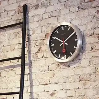 Nextime Zegar ścienny z indeksami czarny, 35 cm Station 3999STZW