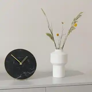 Nextime Zegar stojący czarny marble 5222ZW