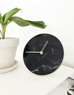 Nextime Zegar stojący czarny marble 5222ZW