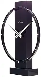 Nextime Zegar stojący ścienny Carl 5226 czarny, nowoczesny design, kwadratowa obudowa, mechanizm kwarcowy