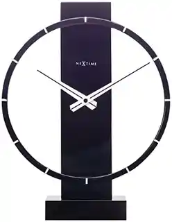 Nextime Zegar stojący ścienny Carl 5226 czarny, nowoczesny design, kwadratowa obudowa, mechanizm kwarcowy