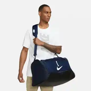 Nike torba sportowa na trening granatowa 60l, nylon, regulowany pasek, logo Nike, wodoodporna, model Nike Training