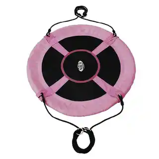 Nils Camp huśtawka NB5031 czarno-różowa, średnica 100 cm, dla dzieci