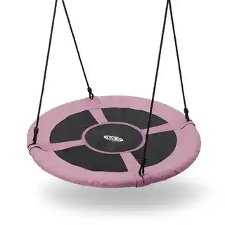 Nils Camp huśtawka NB5031 czarno-różowa, średnica 100 cm, dla dzieci