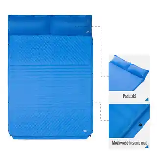 Nils Camp mata samopompująca NC4060, niebieska, dwuosobowa, 130 cm