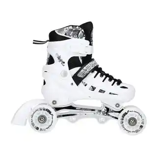 Nils Extreme Łyżworolki Rolki Regulowane Łyżwy Wrotki NH10905 4w1 Led R. M 35-38