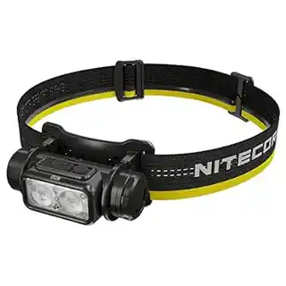 Nitecore latarka czołowa NU50 czarna, wodoodporna, lekka, regulowany pasek, dioda LED, 600 lumenów