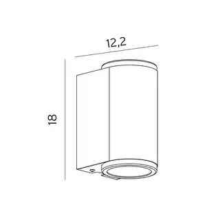 Norlys Kinkiet elewacyjny góra-dół MANDAL LED 1371GA