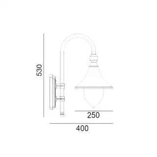 Norlys Florence kinkiet ogrodowy 800W, lampa ścienna, biały, zewnętrzna, nowoczesny design