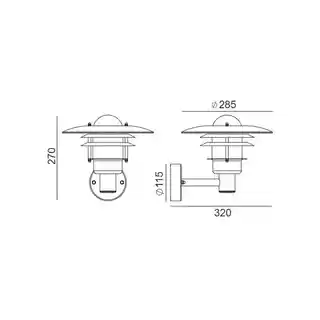 Norlys Kinkiet ogrodowy skandynawski LARVIK 690GA