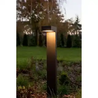 Norlys Lampa stojąca ASKER BOLLARD PRO SREBRNY SCL LENS