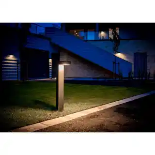 Norlys Lampa stojąca ASKER BOLLARD PRO SREBRNY SCL LENS