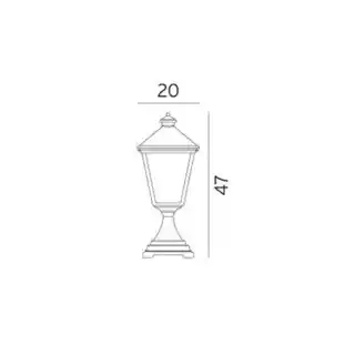 Norlys Lampa stojąca ogrodowa zewnętrzna London 484B, czarna, IP44, aluminiowa, LED