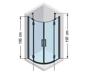 Novellini Modus R kabina prysznicowa półokrągła 90x90 cm MODUSR90-1K