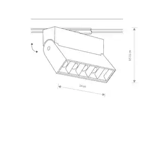 Nowodvorski lampa do szyn 1F PROFILE FOCUS LED 7620, aluminiowa, regulowana, energooszczędna, biały, nowoczesny design