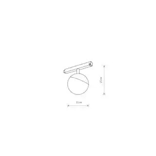 Nowodvorski Lampa do szyn magnetycznych LVM LID LED 8W 4000K czarna, szerokość 10cm