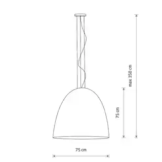 Nowodvorski lampa wisząca Egg XL biały miedź 75cm 7xE27