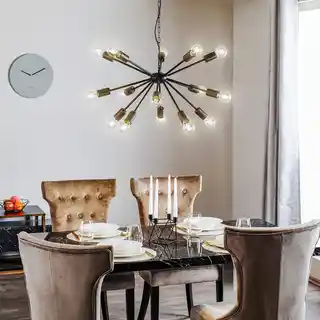Nowodvorski lampa wisząca Rod Black XV czarna 15-płomieniowa