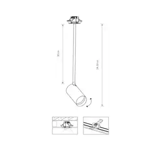 Nowodvorski Lampa wpuszczana okrągła MONO SURFACE LONG M 7681