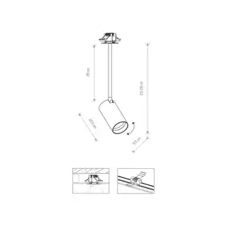 Nowodvorski Lampa wpuszczana okrągła MONO SURFACE LONG S 7737