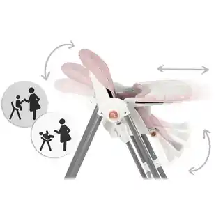 Nukido Krzesełko do karmienia Elite Różowy