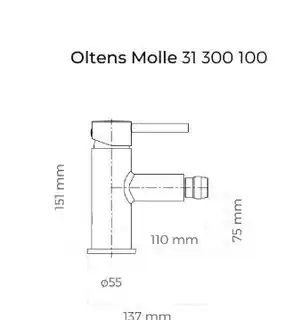 Oltens Molle bateria bidetowa chrom 31300100